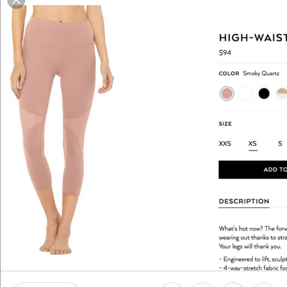 Alo Smoky Quarts Mesh Leggings